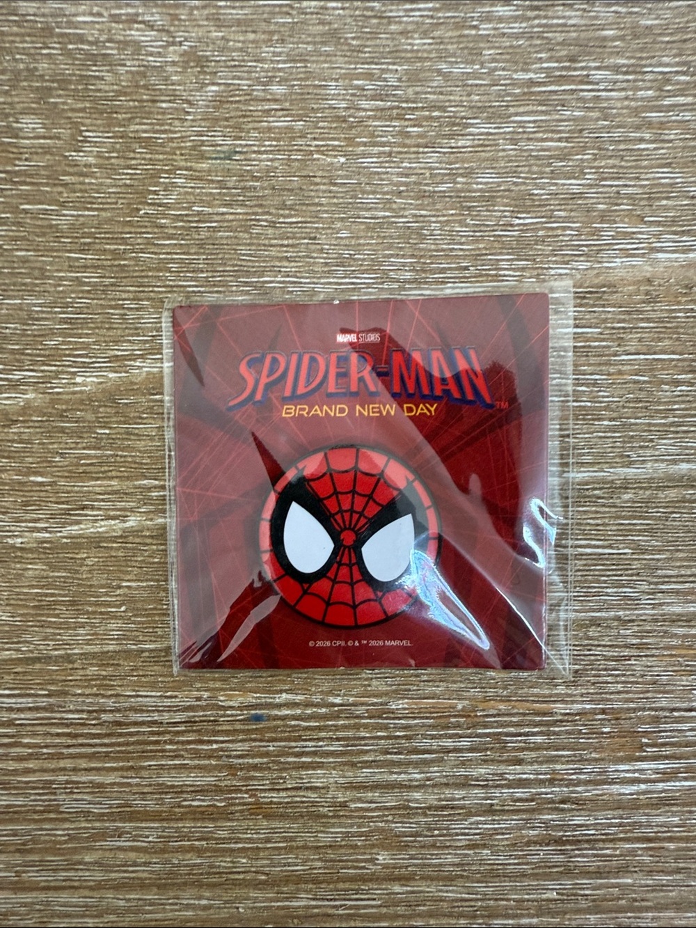 Marvel Spider-Man Red and White Party Badge
